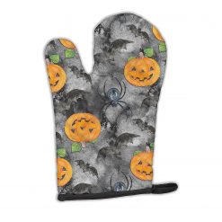 Caroline's Treasures, Halloween, Watecolor Halloween Jack-O-Lantern Bats Oven Mitt, 8.5 x 12, Seasonal