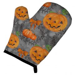 Caroline's Treasures, Halloween, Watecolor Halloween Pumpkins Oven Mitt, 8.5 x 12, Seasonal