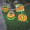 Christian Pumpkin Yard Signs - 4 Pc. 2 Christian Pumpkin Yard Signs - 4 Pc. -Halloween Costumes Halloween Party Supplies🎃 Sales christian pumpkin yard signs 4 pc 13931684