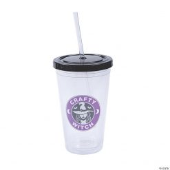 Crafty Witch Tumbler with Lid & Straw