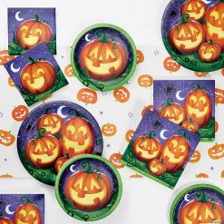 Creative Converting Smiling Pumpkins Halloween Party Supplies Kit, 49 ct