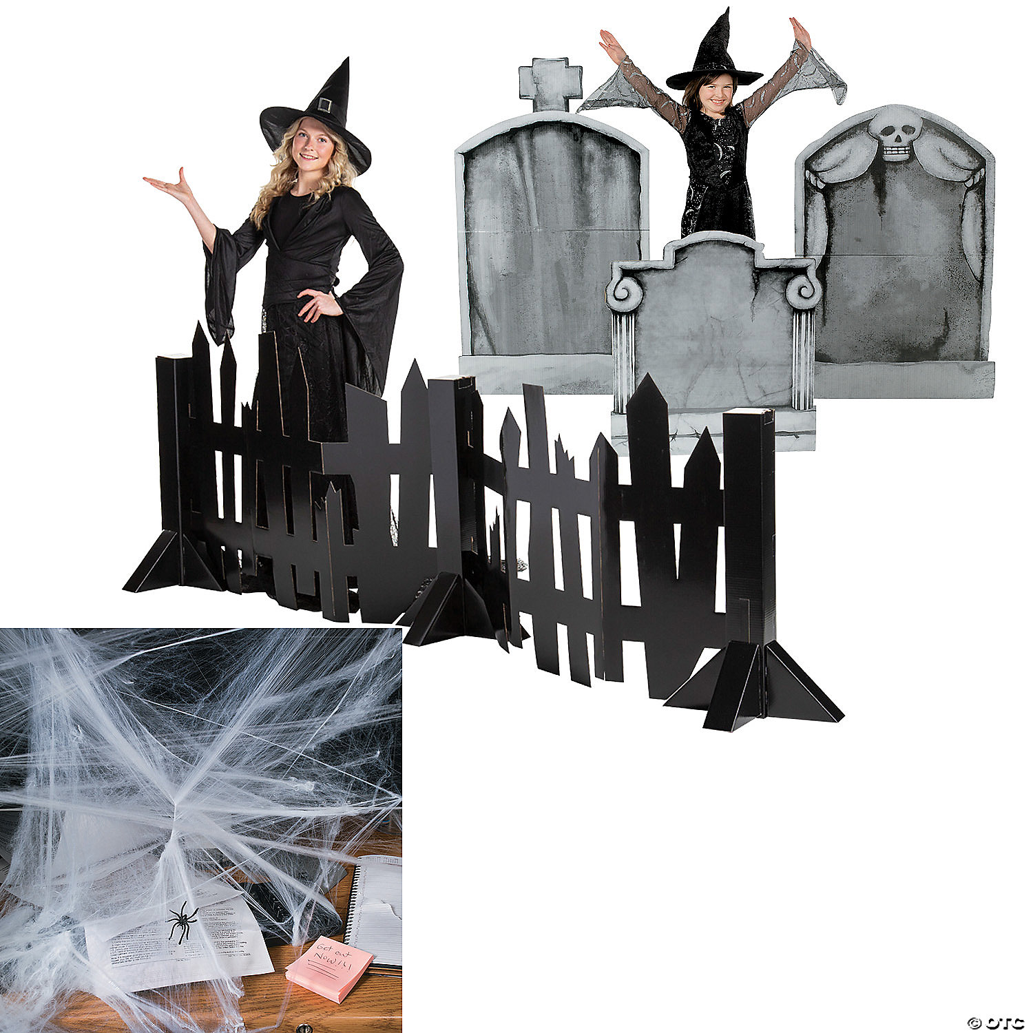 Creepy Fence Halloween Decorating Kit - 16 Pc. 3 Creepy Fence Halloween Decorating Kit - 16 Pc.