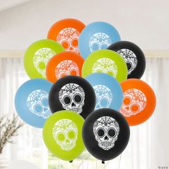 Day of the Dead 11" Latex Balloons - 12 Pc. -Halloween Costumes Halloween Party Supplies🎃 Sales day of the dead 11 latex balloons 12 pc 13776580 a02