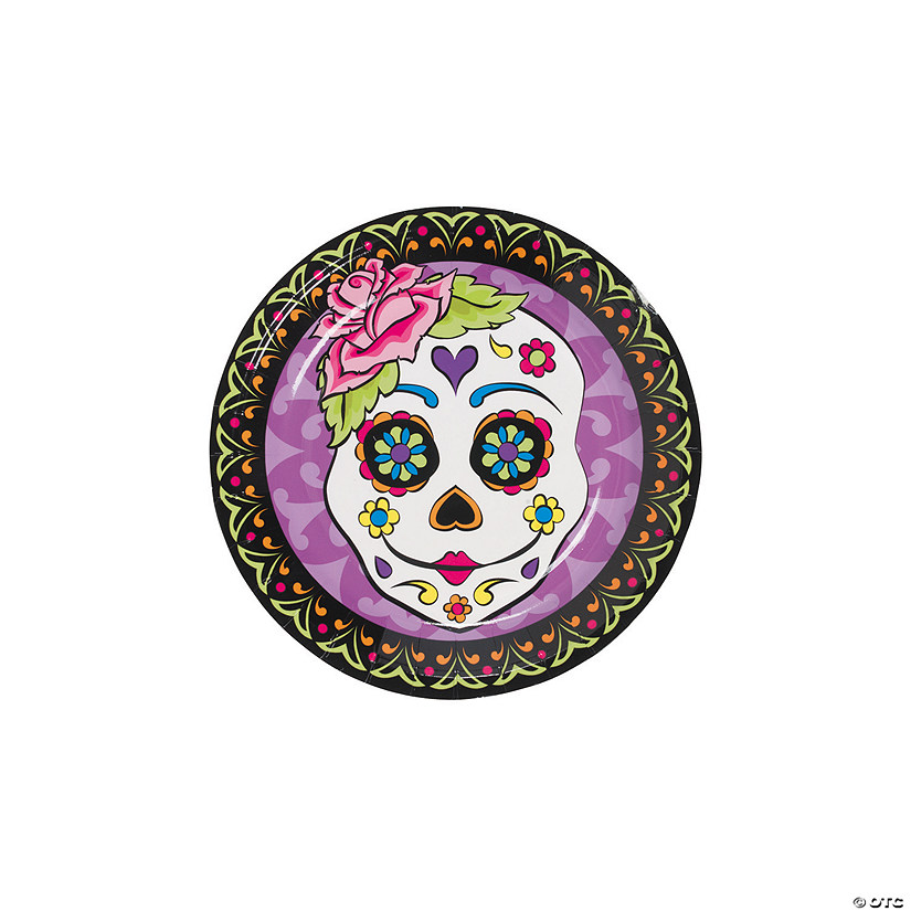 Day of the Dead Paper Dessert Plates - 8 Ct. 3 Day of the Dead Paper Dessert Plates - 8 Ct.