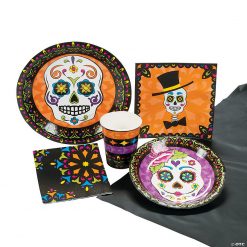 Day of the Dead Tableware Kit for 8 Guests