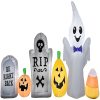 Gemmy Airblown Ghost in Cemetery Scene 5 ft Tall white -Halloween Costumes Halloween Party Supplies🎃 Sales gemmy airblown ghost in cemetery scene 5 ft tall white14240805NOWA