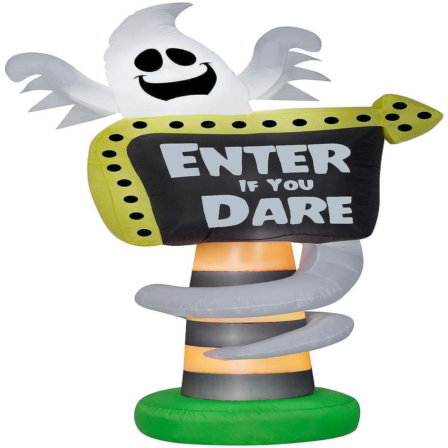 Gemmy Airblown Ghost Trick or Treat Sign 8 ft Tall white 3 Gemmy Airblown Ghost Trick or Treat Sign 8 ft Tall white