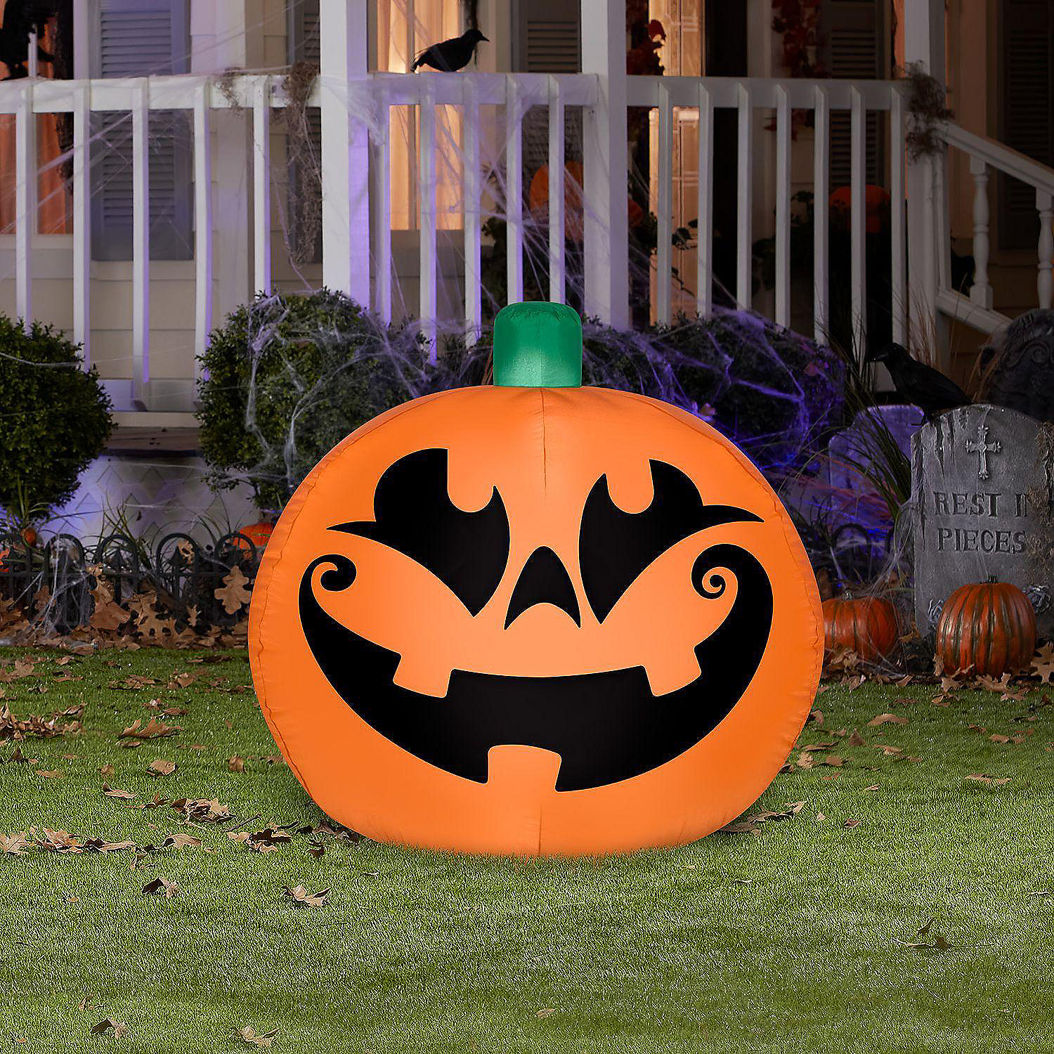 Gemmy Airblown Inflatable Happy Jack O' Lantern 2.5 ft Tall orange 4 Gemmy Airblown Inflatable Happy Jack O' Lantern 2.5 ft Tall orange - Image 2