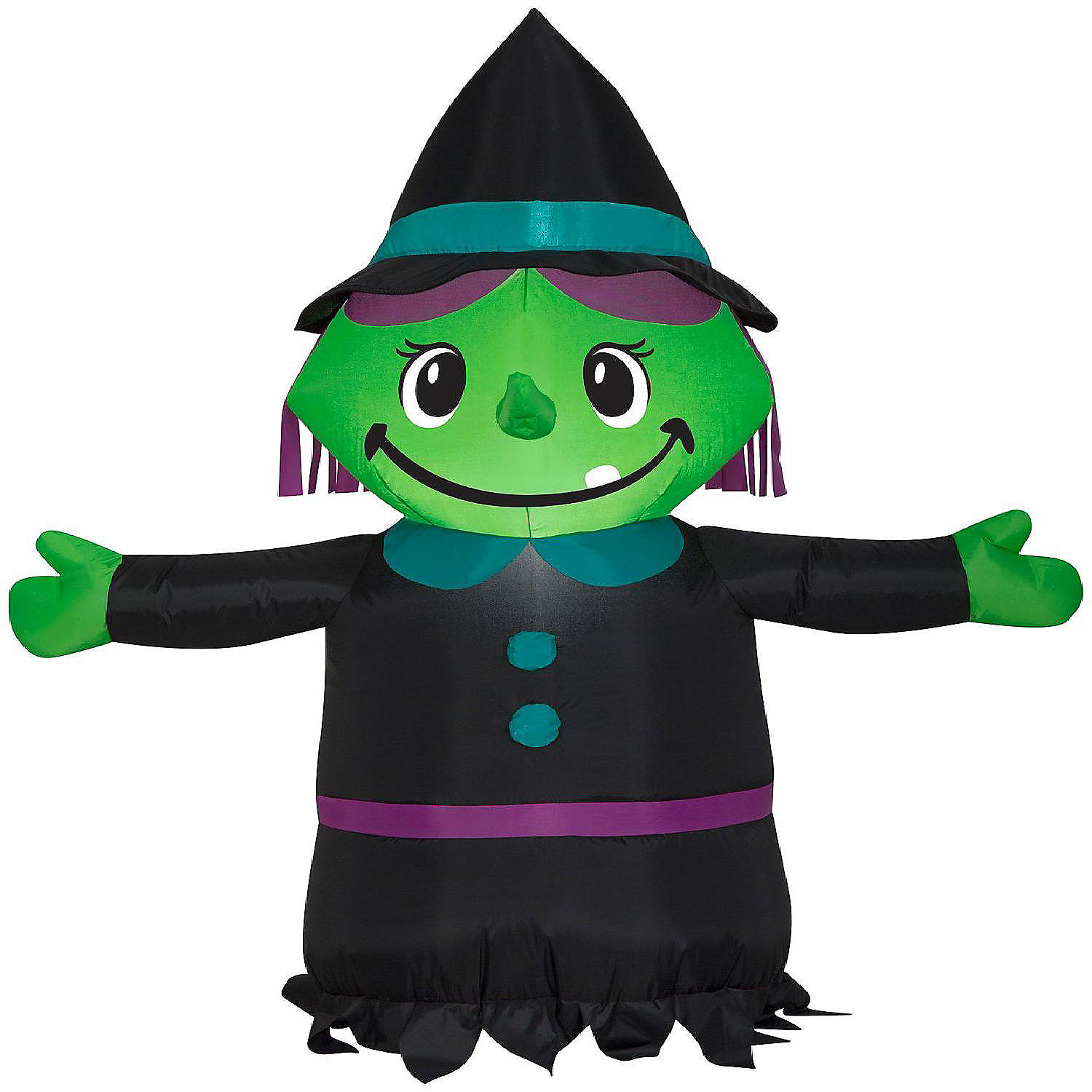 Gemmy Airblown Inflatable Little Witch 3.5 ft Tall black 4 Gemmy Airblown Inflatable Little Witch 3.5 ft Tall black - Image 2