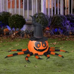 Gemmy Airblown Inflatable Orange and Black Spider with Witch Hat 3 ft Tall Multicolored -Halloween Costumes Halloween Party Supplies🎃 Sales gemmy airblown inflatable orange and black spider with witch hat 3 ft tall multicolored14240978 a01NOWA