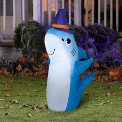 Gemmy Airblown Shark with Witch Hat 3.5 ft Tall Multicolored -Halloween Costumes Halloween Party Supplies🎃 Sales gemmy airblown shark with witch hat 3 5 ft tall multicolored14240396 a01NOWA