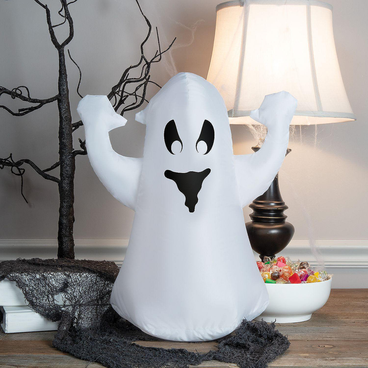 Gemmy Airdorable Airblown Ghost 1.5 ft Tall white 4 Gemmy Airdorable Airblown Ghost 1.5 ft Tall white - Image 2