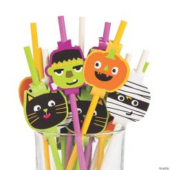 Ghoul Gang Paper Straws - 24 Pc.