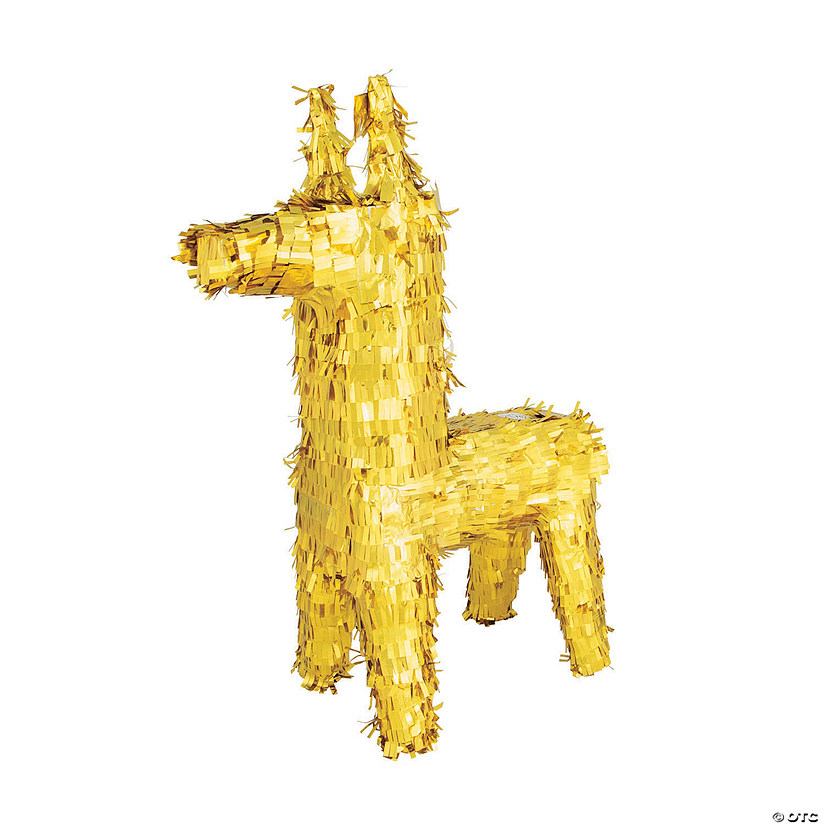 Gold Donkey Piñata 3 Gold Donkey Piñata