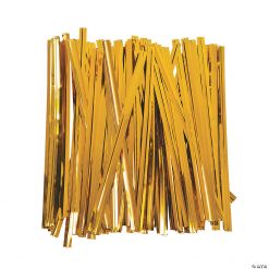 Gold Metallic Twist Ties - 600 Pc.