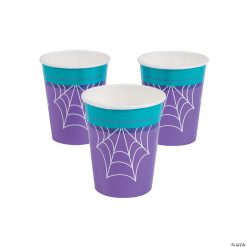 Goofy Ghouls Spider Web Paper Cups - 8 Ct.