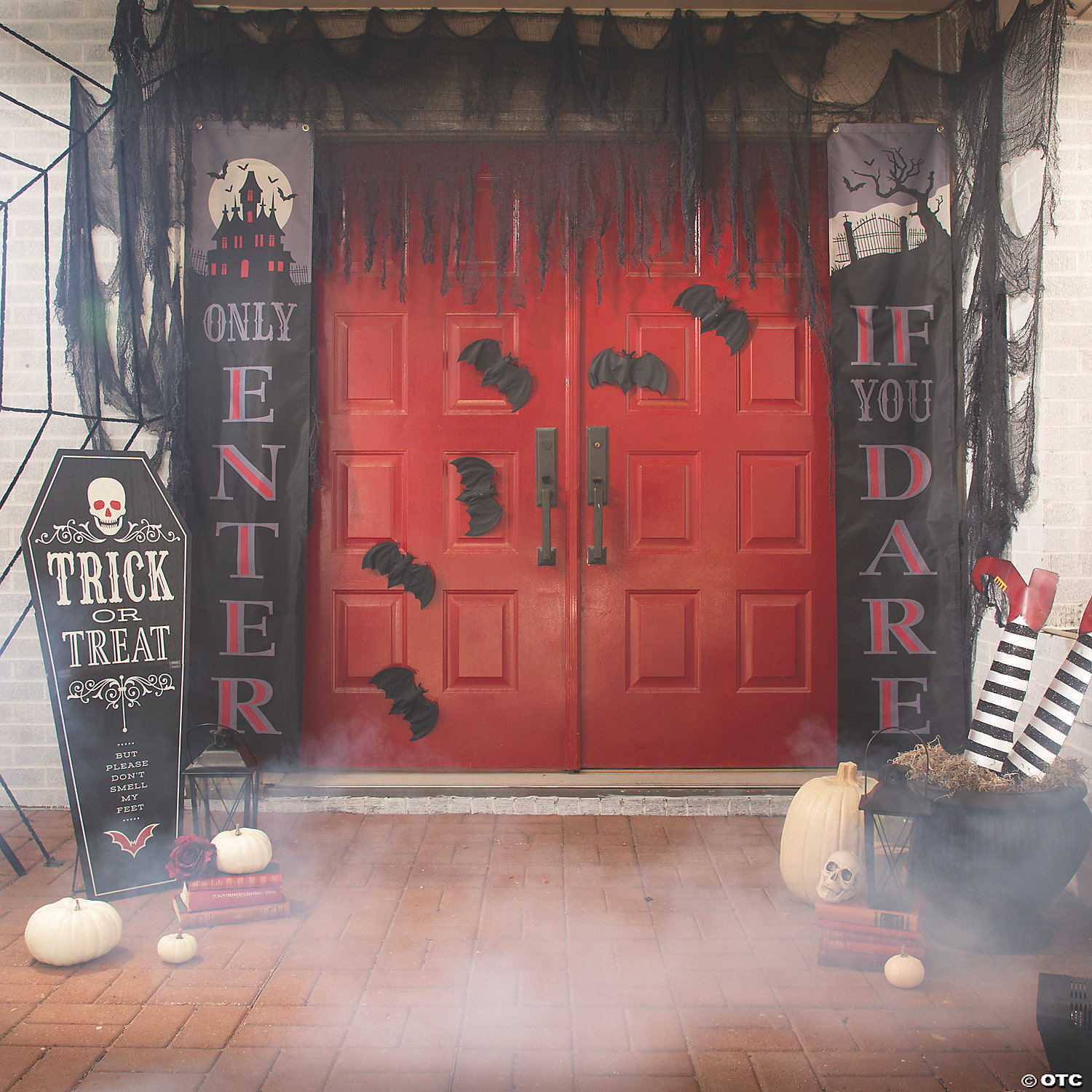 Gothic Pillar Bunting Halloween Decoration - 2 Pc. 4 Gothic Pillar Bunting Halloween Decoration - 2 Pc. - Image 2