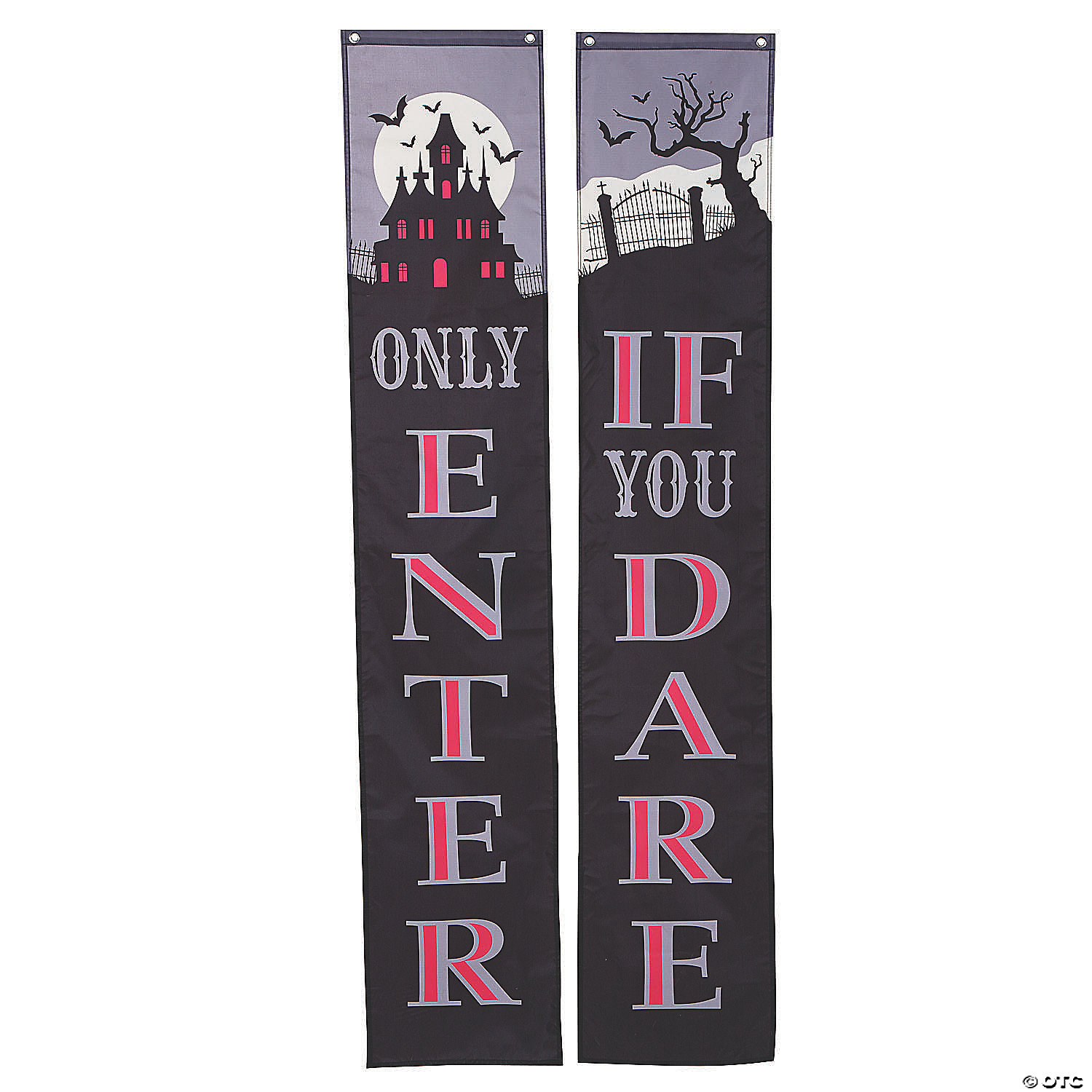 Gothic Pillar Bunting Halloween Decoration - 2 Pc. 3 Gothic Pillar Bunting Halloween Decoration - 2 Pc.