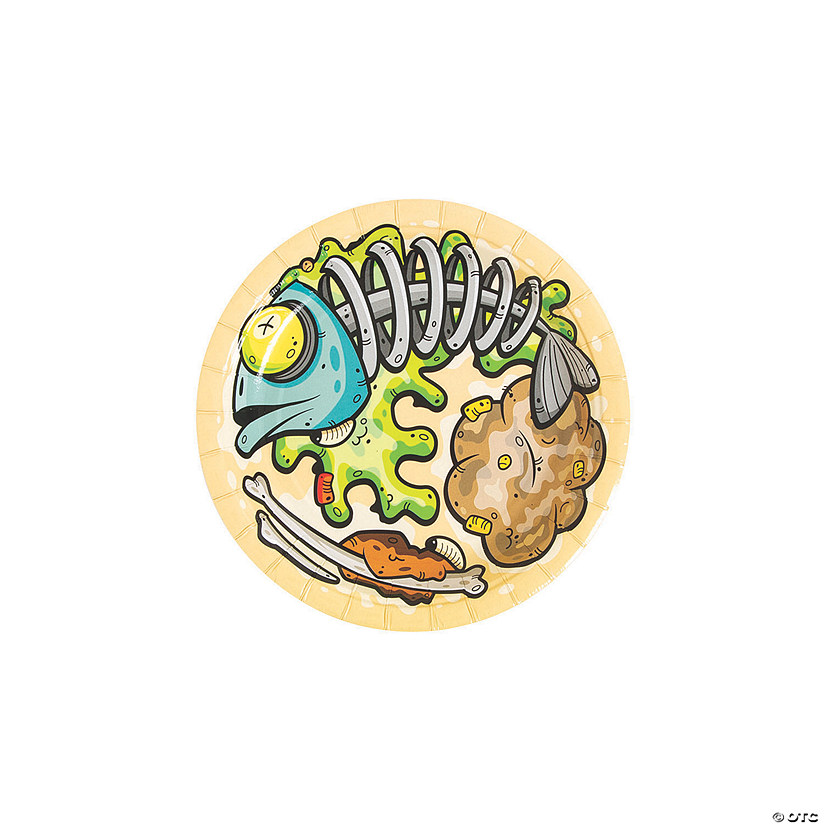 Gross Slime Paper Dessert Plates - 8 Ct. 3 Gross Slime Paper Dessert Plates - 8 Ct.