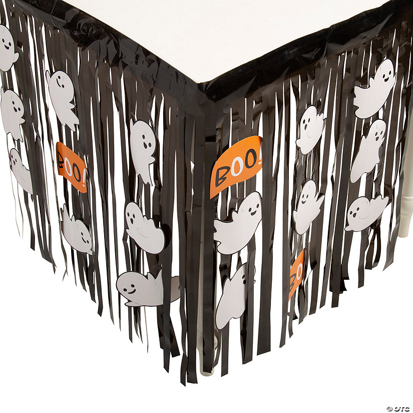 Halloween Ghost Fringe Table Skirt 3 Halloween Ghost Fringe Table Skirt