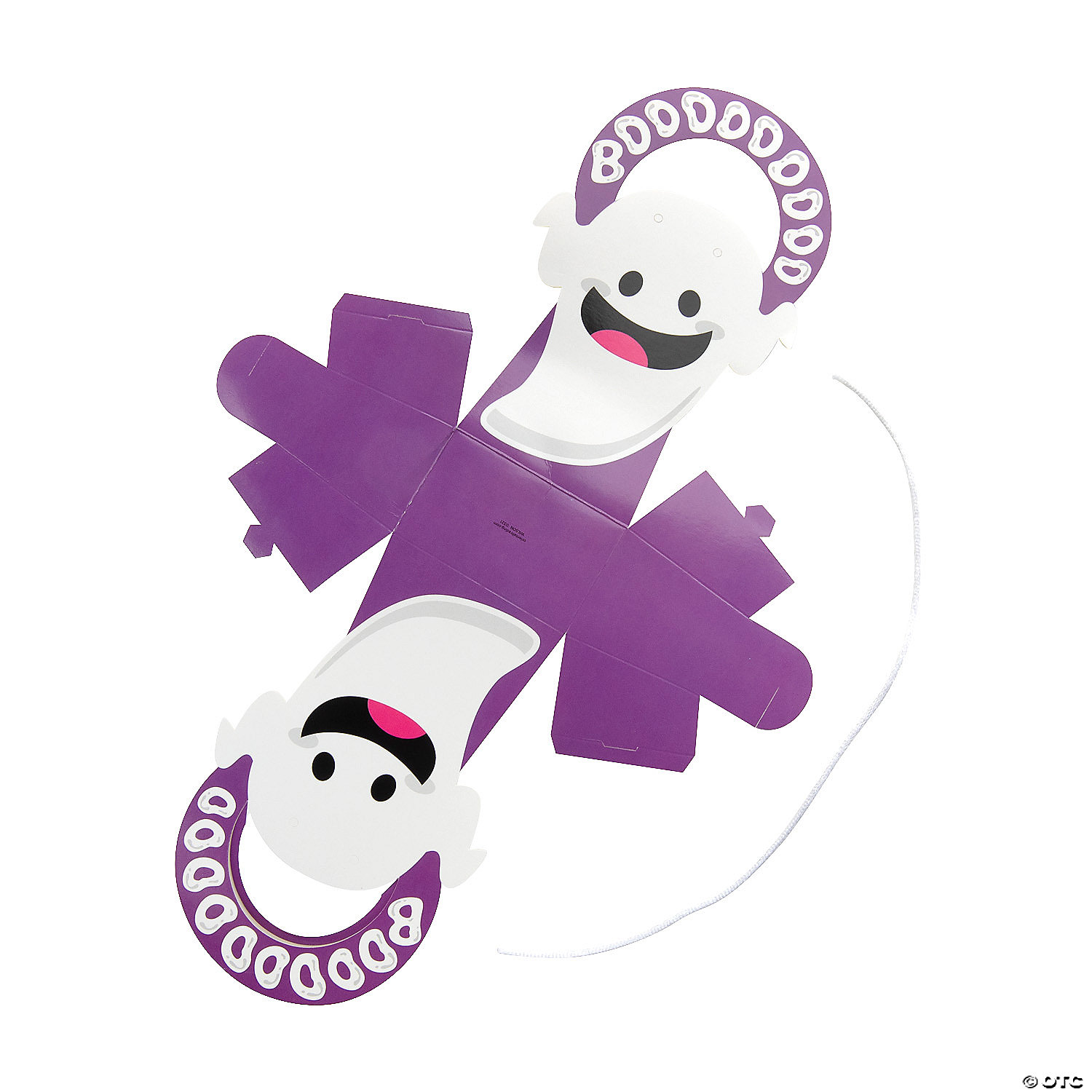 Halloween Ghost Treat Boxes with Handle - 12 Pc. 5 Halloween Ghost Treat Boxes with Handle - 12 Pc. - Image 3