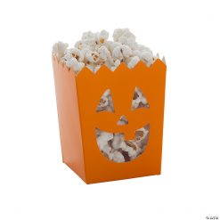 Halloween Popcorn Boxes with Cellophane Windows - 12 Pc.