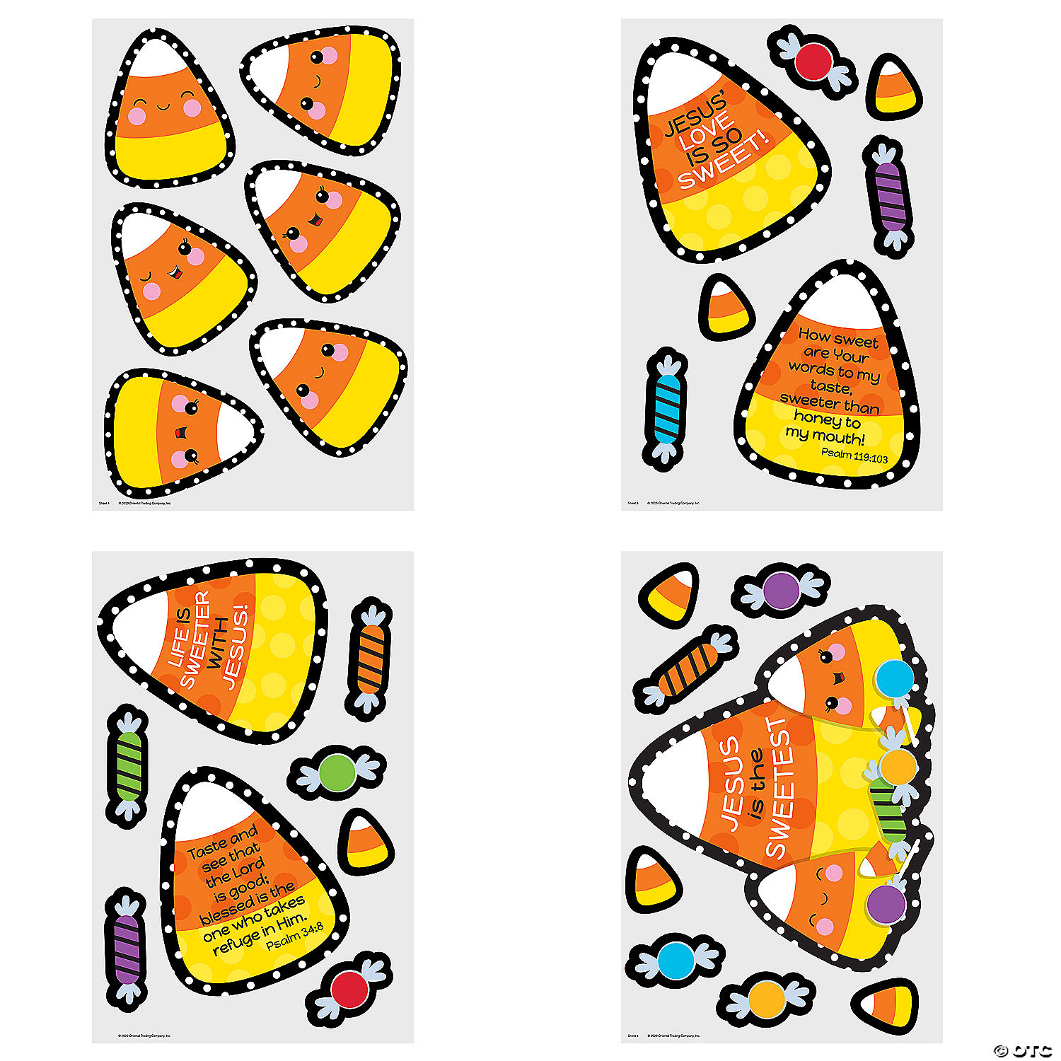 Halloween Religious Candy Corn Door Decorating Kit- 4 Pc. 4 Halloween Religious Candy Corn Door Decorating Kit- 4 Pc. - Image 2