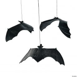 Hanging Bats Halloween Decorations - 12 Pc.