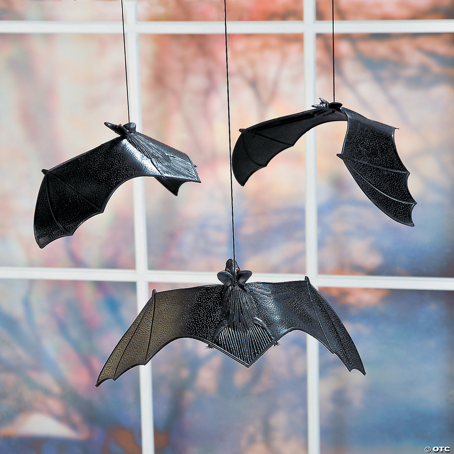 Hanging Bats Halloween Decorations - 12 Pc. 3 Hanging Bats Halloween Decorations - 12 Pc. - Image 2