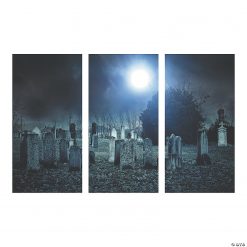 Haunted Cemetery Backdrop - 3 Pc. -Halloween Costumes Halloween Party Supplies🎃 Sales haunted cemetery backdrop 3 pc 13703555 a01