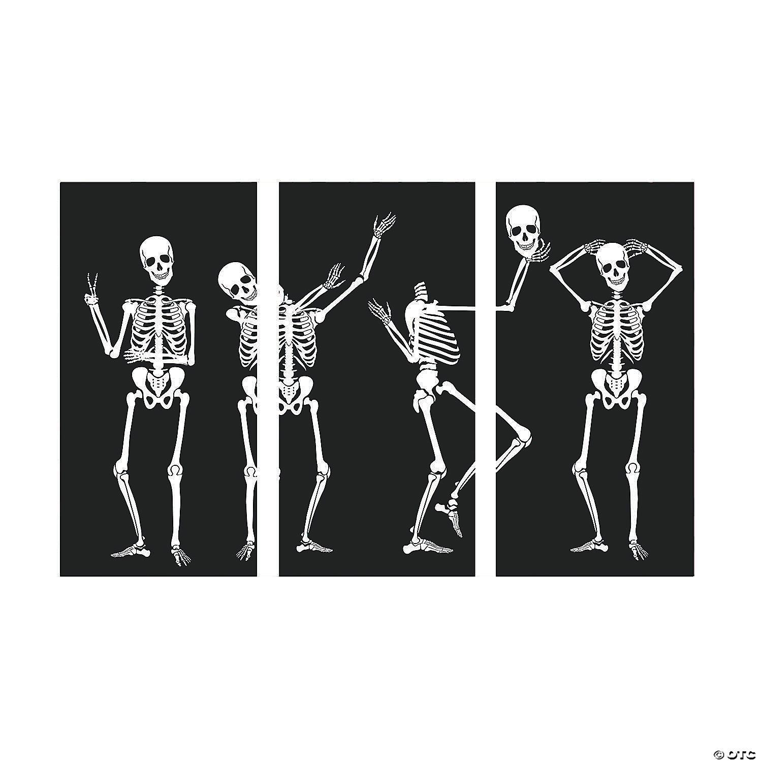 Humorous Skeletons Backdrop Halloween Decoration - 3 Pc. 4 Humorous Skeletons Backdrop Halloween Decoration - 3 Pc. - Image 2