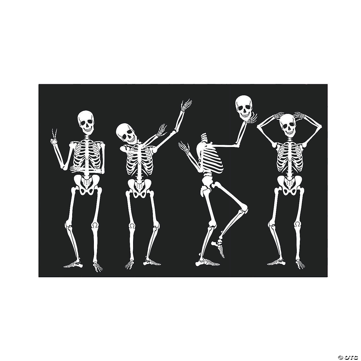 Humorous Skeletons Backdrop Halloween Decoration - 3 Pc. 3 Humorous Skeletons Backdrop Halloween Decoration - 3 Pc.