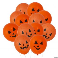Jack-O’-Lantern 11" Latex Balloons - 48 Pc.