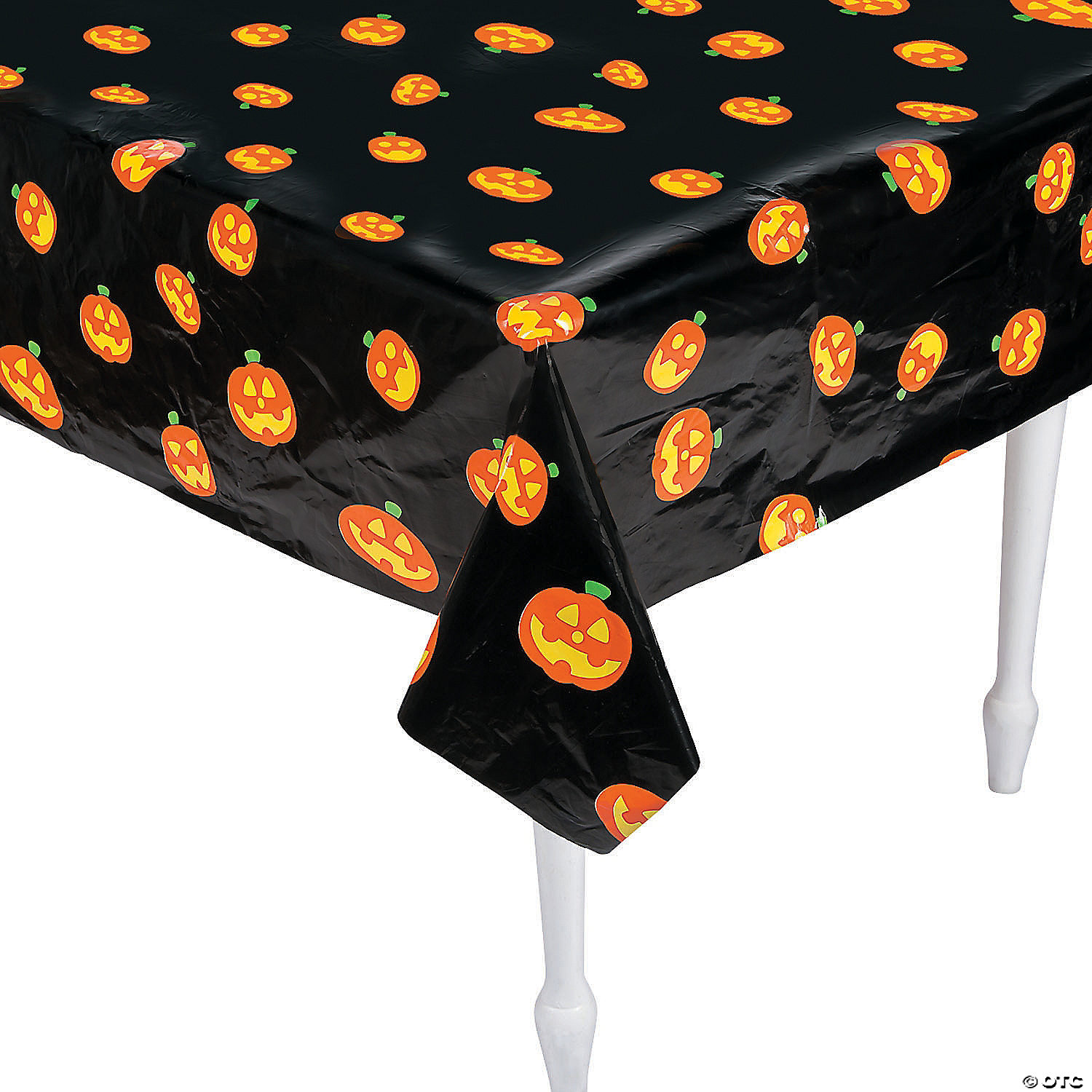 Jack-O’-Lantern Plastic Tablecloth Roll 4 Jack-O’-Lantern Plastic Tablecloth Roll - Image 2