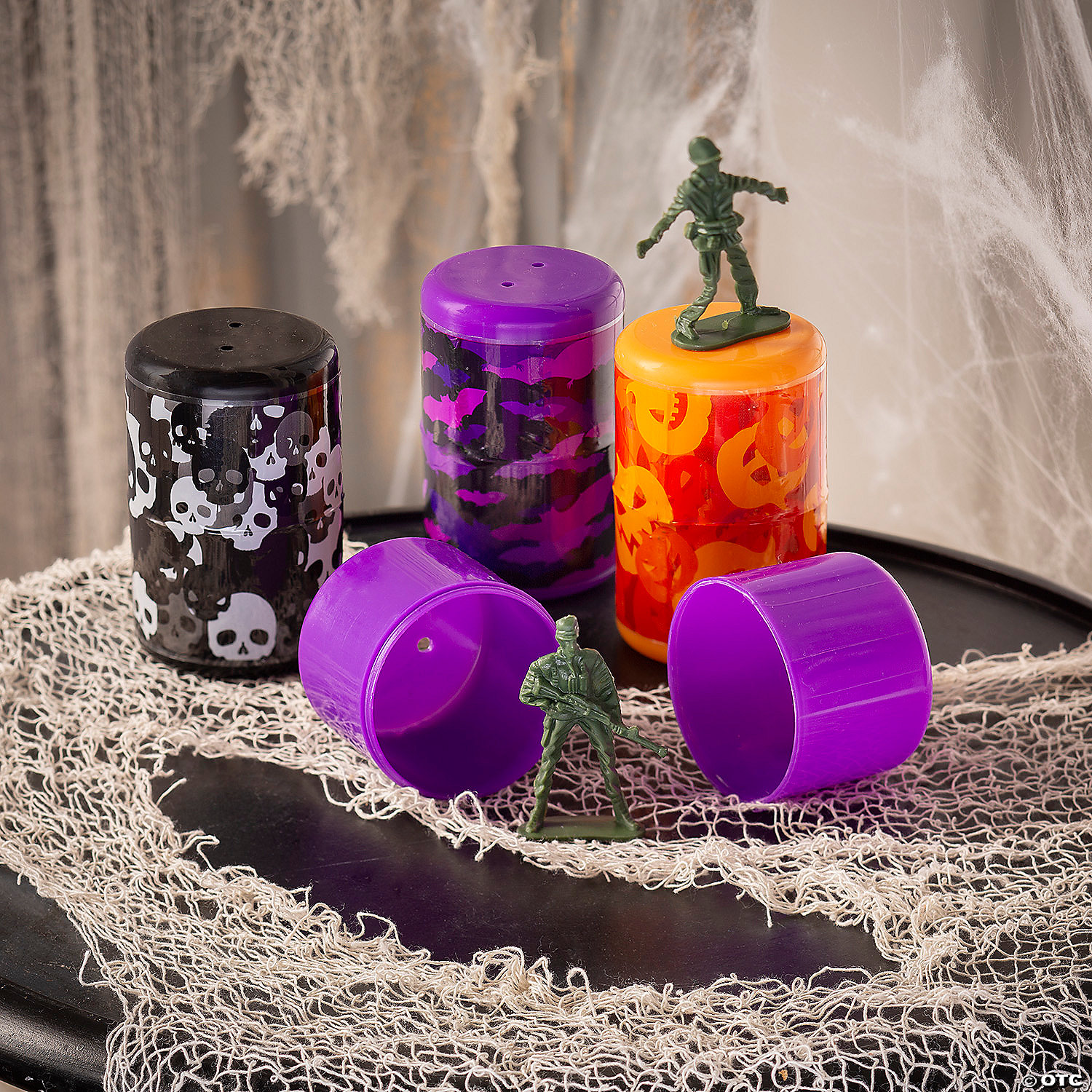 Jumbo Army Toy-Filled Halloween Containers - 12 Pc. 4 Jumbo Army Toy-Filled Halloween Containers - 12 Pc. - Image 2