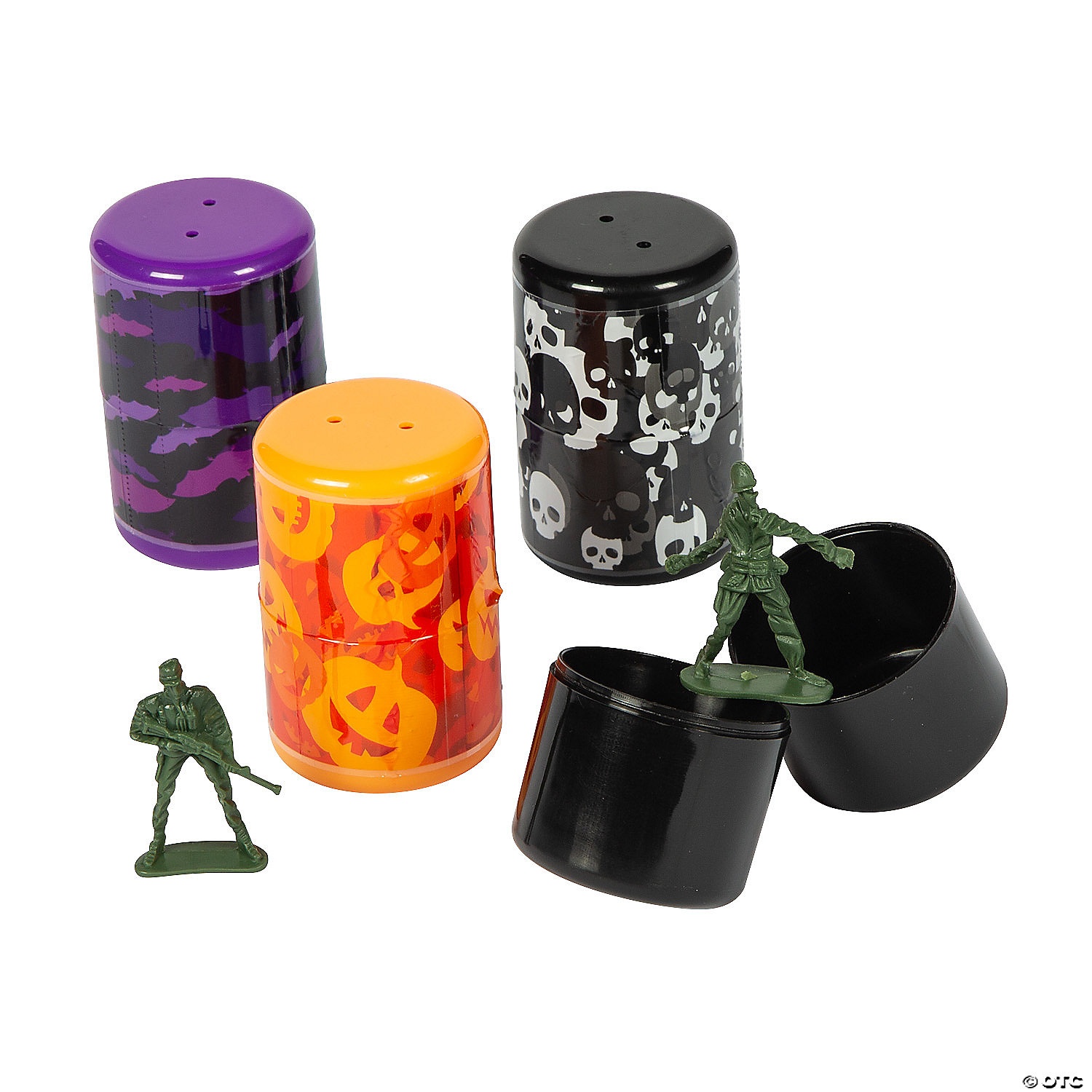 Jumbo Army Toy-Filled Halloween Containers - 12 Pc. 3 Jumbo Army Toy-Filled Halloween Containers - 12 Pc.