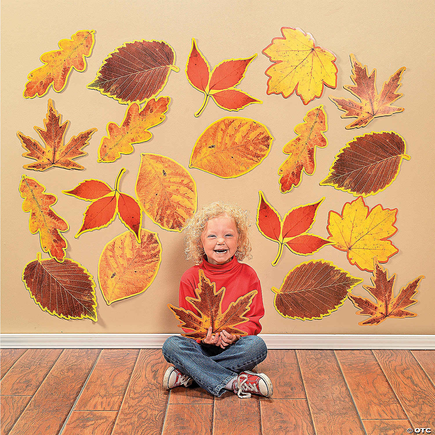 Jumbo Fall Leaves Cutouts - 48 Pc. 3 Jumbo Fall Leaves Cutouts - 48 Pc.