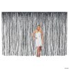 Large Metallic Fringe Backdrop Curtains
