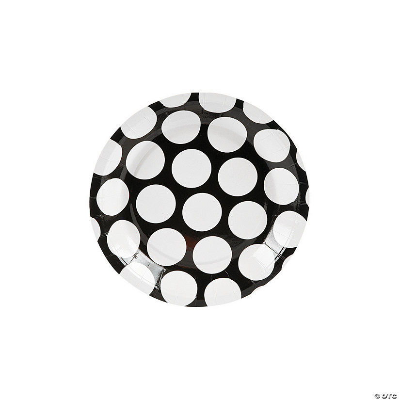 Large Polka Dot Paper Dessert Plates - 8 Ct. 3 Large Polka Dot Paper Dessert Plates - 8 Ct.