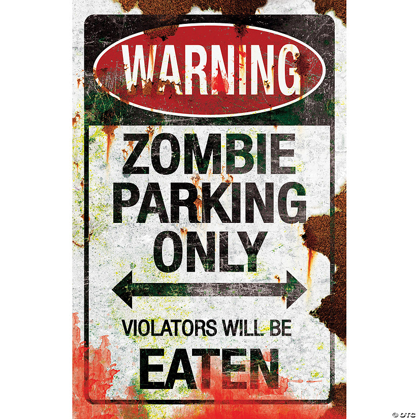 Metal Zombie Parking Sign 3 Metal Zombie Parking Sign