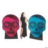 Metallic Sugar Skull Cardboard Stand-Ups - 2 Pc. -Halloween Costumes Halloween Party Supplies🎃 Sales metallic sugar skull cardboard stand ups 2 pc 13901861