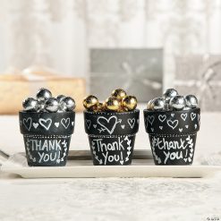 Mini Ceramic Chalkboard Flowerpots - 12 Pc. -Halloween Costumes Halloween Party Supplies🎃 Sales mini ceramic chalkboard flowerpots 12 pc 13745514 a02