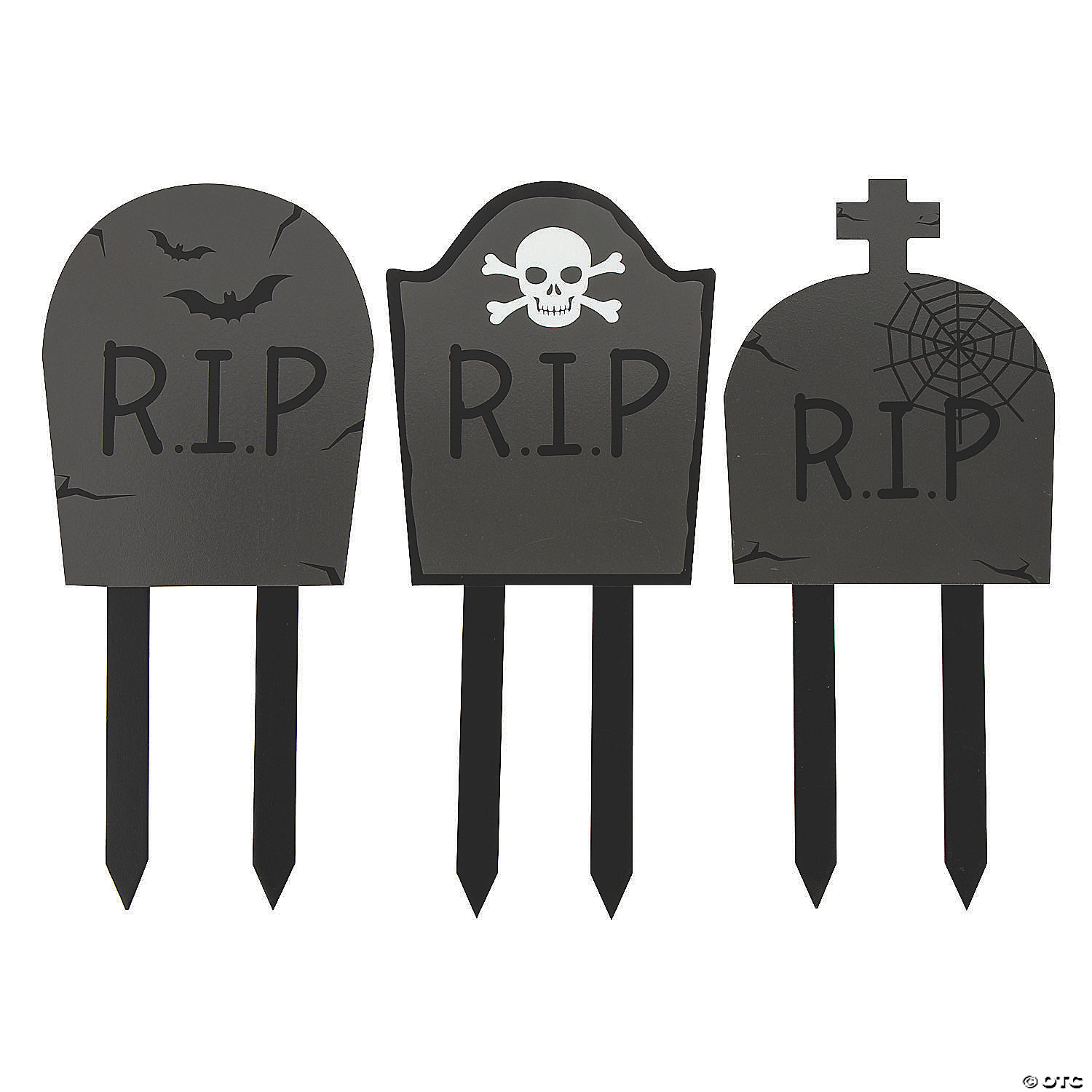 Mini Headstone Yard Stake Halloween Decorationst - 3 Pc. 4 Mini Headstone Yard Stake Halloween Decorationst - 3 Pc. - Image 2