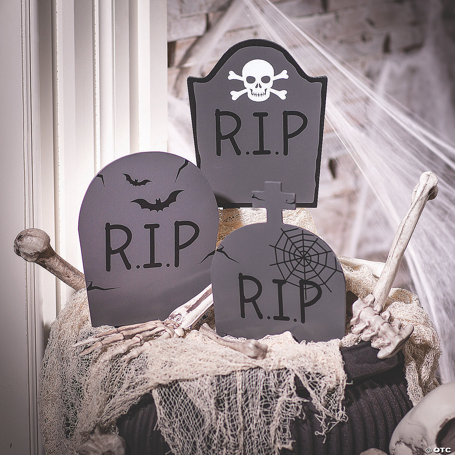 Mini Headstone Yard Stake Halloween Decorationst - 3 Pc. 3 Mini Headstone Yard Stake Halloween Decorationst - 3 Pc.
