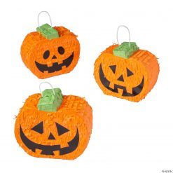 Mini Pumpkin Piñata Decorations – 3 Pc.