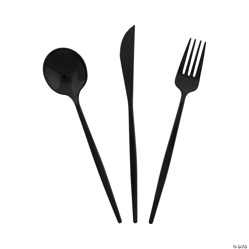 Modern Plastic Cutlery Sets - 24 Ct. 3 Modern Plastic Cutlery Sets - 24 Ct.