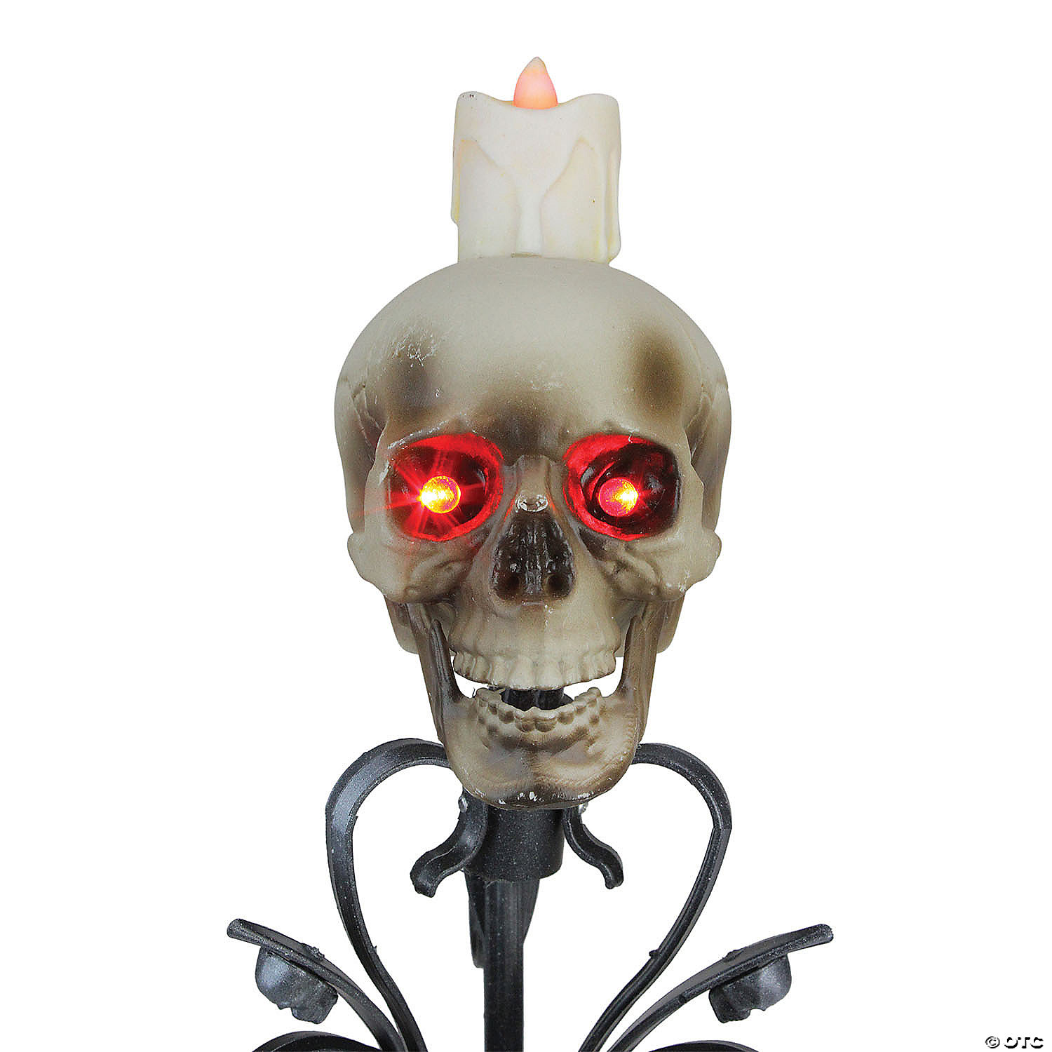 Northlight 16" Gothic Flameless Skull Halloween Candle Holder 4 Northlight 16" Gothic Flameless Skull Halloween Candle Holder - Image 2