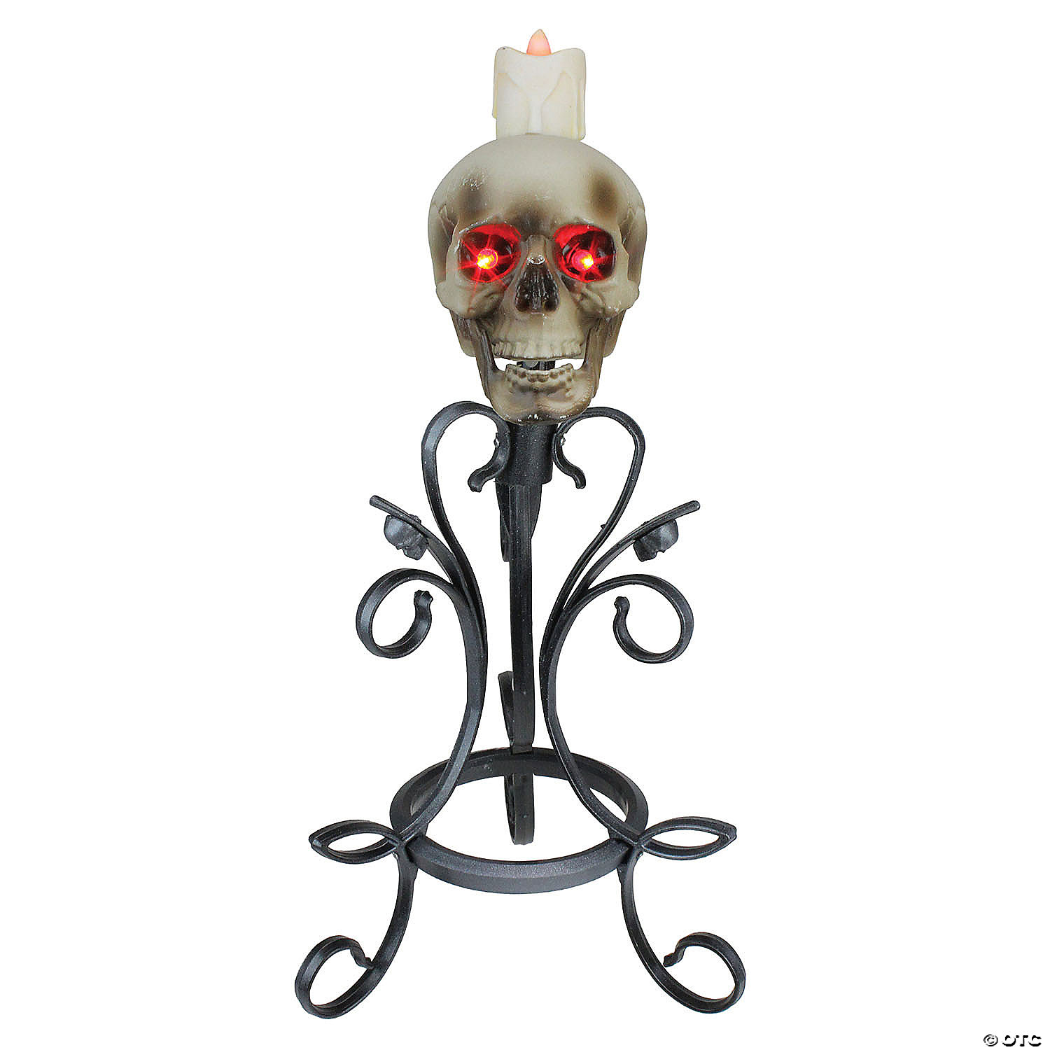 Northlight 16" Gothic Flameless Skull Halloween Candle Holder 3 Northlight 16" Gothic Flameless Skull Halloween Candle Holder