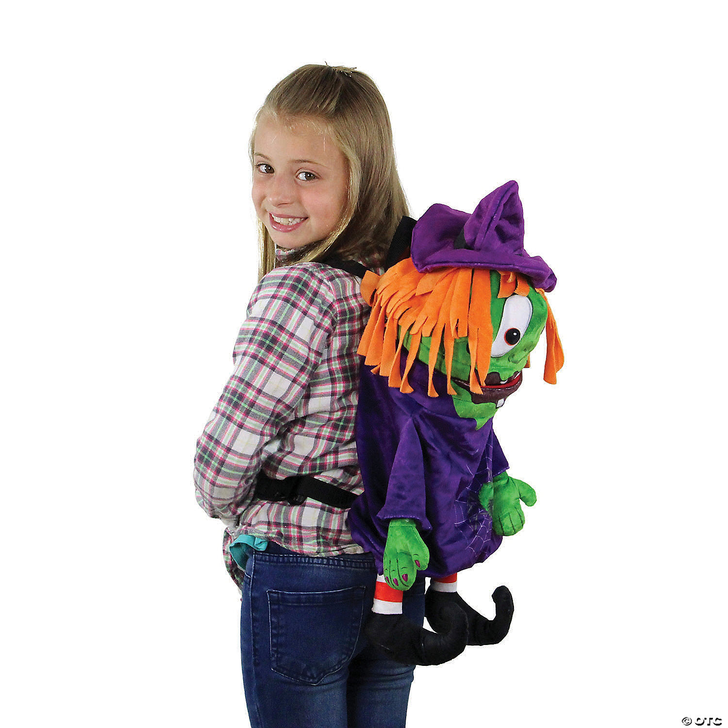 Northlight 23" Purple and Green Witch Unisex Child Trick or Treat Halloween Bag Costume Accessory 4 Northlight 23" Purple and Green Witch Unisex Child Trick or Treat Halloween Bag Costume Accessory - Image 3