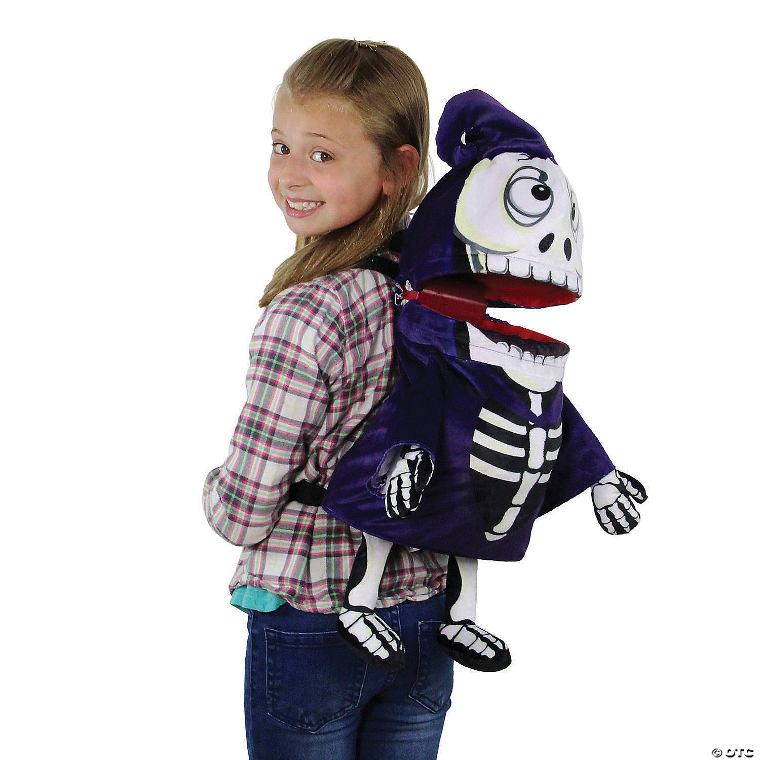 Northlight 24" Purple and Black Skeleton Unisex Child Halloween Trick or Treat Bag Costume Accessory - One Size 5 Northlight 24" Purple and Black Skeleton Unisex Child Halloween Trick or Treat Bag Costume Accessory - One Size - Image 3